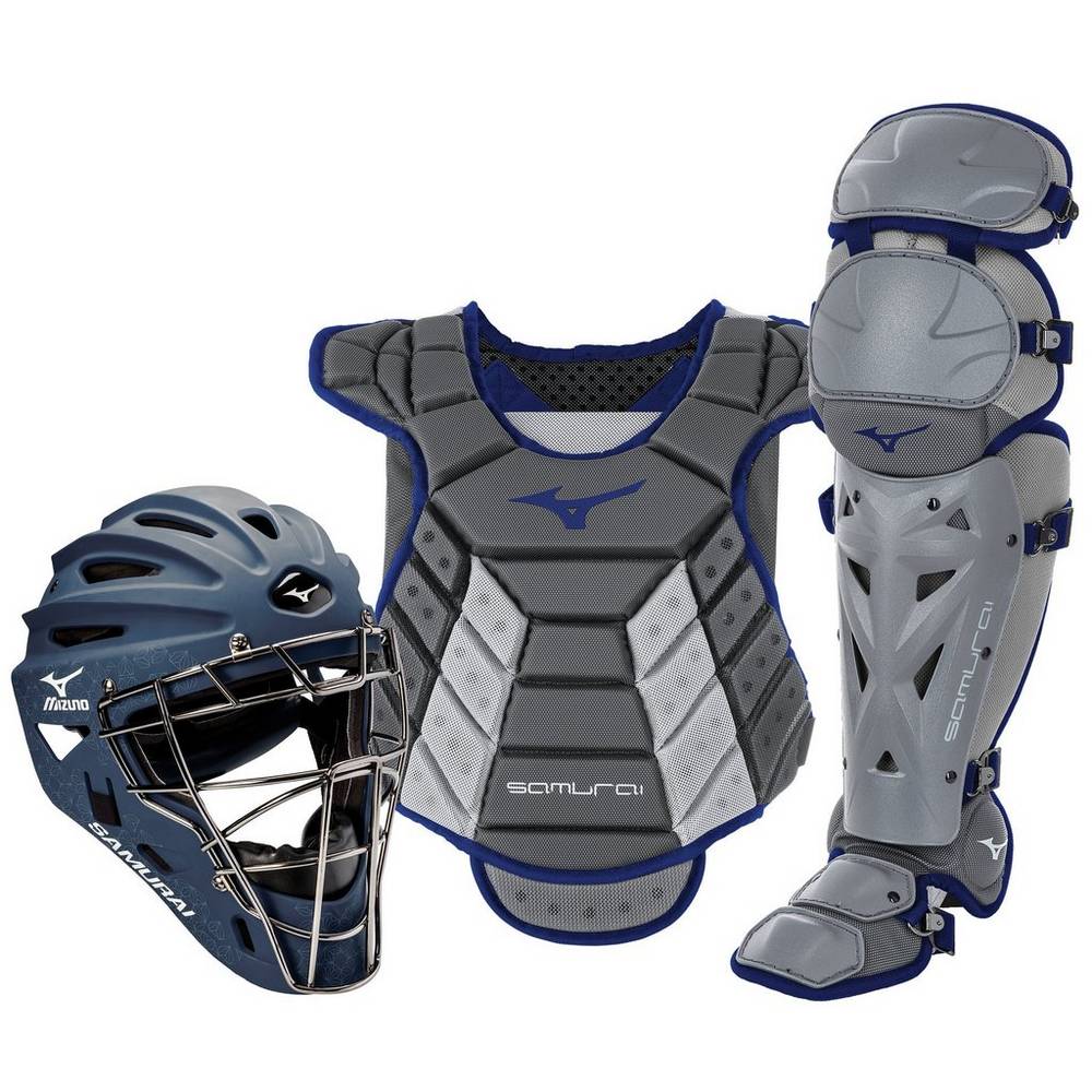 Catchers Gear Mizuno Samurai Boxed (14-15") Mujer Gris/Azul Marino España DCQW-07529